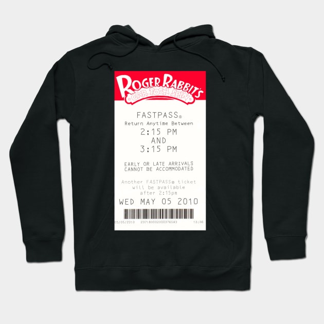 Roger Rabbit's Cartoon Spin Fast Pass Hoodie by maliarosburg